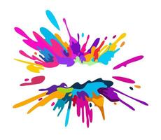 Colorful splash with empty space for text in the middle, in graffiti style. isolated illustration vector