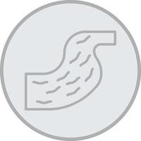 River Grey Line Circle Icon vector