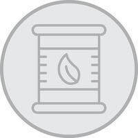 Biofuel Grey Line Circle Icon vector