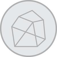 Rock Grey Line Circle Icon vector