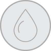 Water Drop Grey Line Circle Icon vector