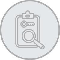 Keyword Grey Line Circle Icon vector