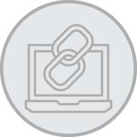 Backlink Grey Line Circle Icon vector