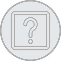 Question Mark Grey Line Circle Icon vector