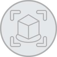 Augmented Reality Grey Line Circle Icon vector
