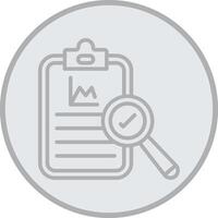 Audit Grey Line Circle Icon vector