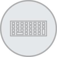 Keyboard Grey Line Circle Icon vector