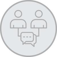 Engage Grey Line Circle Icon vector