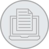 Page Grey Line Circle Icon vector
