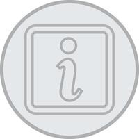 Information Grey Line Circle Icon vector