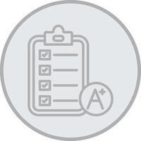 Results Grey Line Circle Icon vector