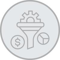 Conversion Optimization Grey Line Circle Icon vector