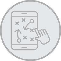 Algorithm Update Grey Line Circle Icon vector