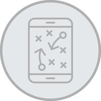 Strategy Planning Grey Line Circle Icon vector