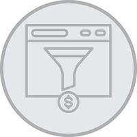 Conversion Grey Line Circle Icon vector