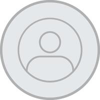 User Grey Line Circle Icon vector