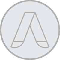 Ad Words Grey Line Circle Icon vector