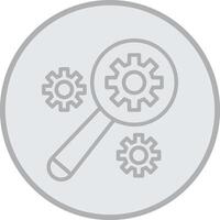 Keyword Optimization Grey Line Circle Icon vector