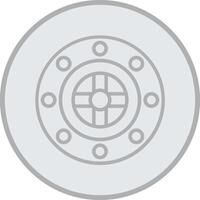 5d óptico gris línea circulo icono vector