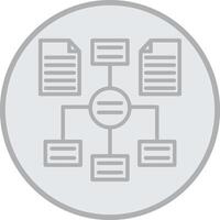 Algorithm Grey Line Circle Icon vector