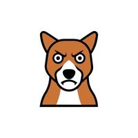 Beaski dog angry icon illustration vector