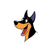Beauceron dog laughs icon illustration vector