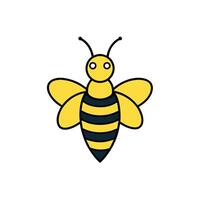 Bee looks icon illustration vector