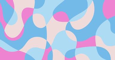 Abstract wavy background with fluid piece in modern retro style. Liquid cubism background with wave shape. vector
