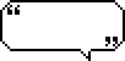 8bit retro game pixel speech bubble balloon icon sticker memo keyword planner text box banner png