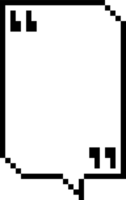 8bit retro game pixel speech bubble balloon with quotation marks, icon sticker memo keyword planner text box banner png