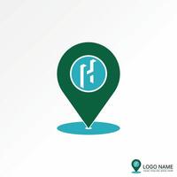Logo design graphic concept creative premium stock unique place symbol with initial letter H 3D shadow font. Related monogram typography brand vector