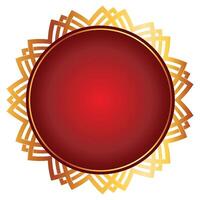 Golden Circle Red Banner vector