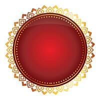 Golden Circle Red Banner vector