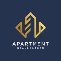 Building design element with creative modern idea concept vector