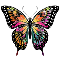 A butterfly with intricate and colorful wing patterns stands png