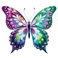 A butterfly with intricate and colorful wing patterns stands png