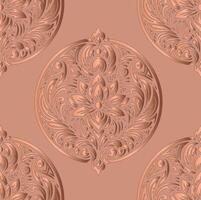 Damask seamless florsl motif pattern element vector