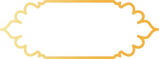 Golden Arabic Islamic Frame. with Minimalist Design Style. vector