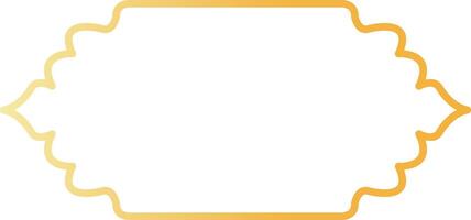 Golden Arabic Islamic Frame. with Minimalist Design Style. vector