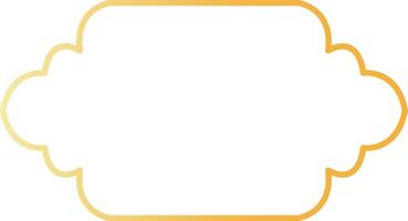 Golden Arabic Islamic Frame. with Minimalist Design Style. vector