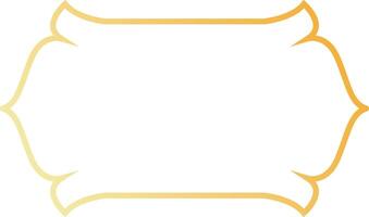 Golden Arabic Islamic Frame. with Minimalist Design Style. vector