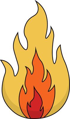 Firefighter Safety Gear Element with Cartoon Design Style. Isolated Illustration.