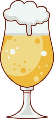 Beer Mugs Illustration with Cartoon Style. Isolated on White Background.