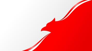 wavy red and white abstract background with copy space for text. indonesia noational day vector