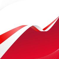 wavy red and white abstract background with copy space for text. indonesia noational day vector