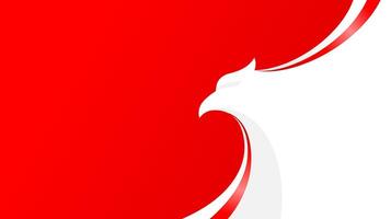 wavy red and white abstract background with copy space for text. indonesia noational day vector