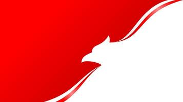 wavy red and white abstract background with copy space for text. indonesia noational day vector