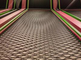 Iron net decoration in industrial style interior design photo
