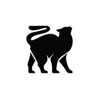 black cat symbol base from square shape vector