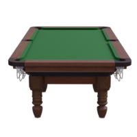 3d render traditional pool table with transparent background png